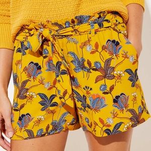 NWT LOFT Bouquet Tie Waist Shorts